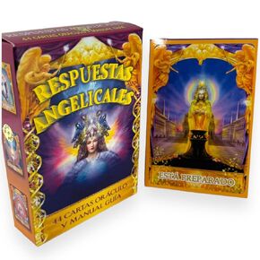Oraculo Respuestas Angelicales - 44 Cartas y Guía - Edicion en Español - Baraja de cartas