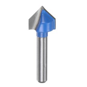 HARFINGTON Router Bits 5/8" Dia 1/4" Shank 90 Degree V Type End Mill Carbide for Woodworking Carpentry Engraving Edge Trimmer Cutter Tools