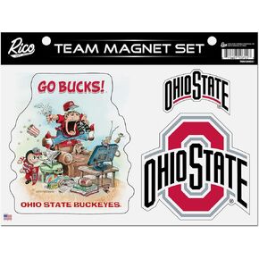 Rico Industries NCAA Ohio State Buckeyes Gary Patterson The Fan Team Magnet Set 8.5" x 11" - Home Décor - Regrigerator, Office, Kitchen