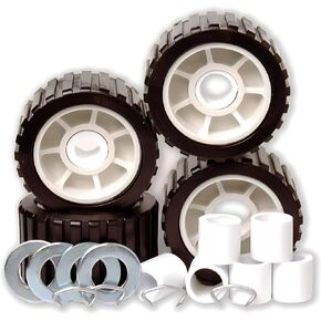 Tie Down 86419 Hull Sav'r Black 5" PVC Ribbed Wobble Roller Kit