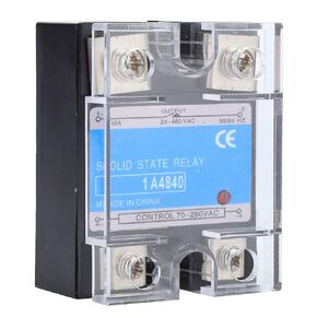 YWBL-WH Single Phase Solid State Relay 70-280VAC Input 24-480VAC Load AC-AC Electrical Equipment SSR Solid State Relay for CNC Machinery(Berm-1 A4840 (40A)), Relay