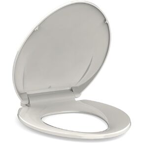 Toilet Seat, Elongated Toilet Seat with Quick-Release And Quick-Attach, Plastic Toilet Seat with Soft Close, Never Loosen, Easy Install and clean - White