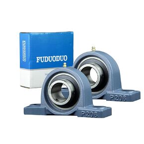 2 PCS Heavy Duty Pillow Block Mounted Ball Bearings 1.5 Inch Bore Solid Cast Iron Base UCP208-24 Pillow Bearings with Screw Lock Self Aligning Mounted Pillow Bearings