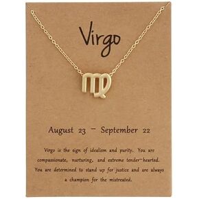 Aura Lifestyle 18K Gold-Plated Necklace with Zodiac Sign Letter Pendant – Perfect for Women and Girls, Ideal for 18th Birthday Gift, Measures 18 Inches in Length