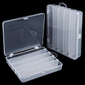 SBYURE Small Tackle Box 5 Grids Extension Divider Plastic Organizer Box Plastic Fishing Lure Storage Boxes Tackle Box for Organizers and Storage Small Parts(1 Pack)