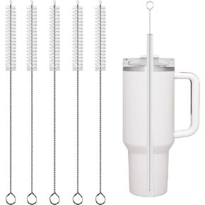 Straw Cleaner for Stanley, Straw Cleaner Brush for 40/30/20 oz Stanley Mug, Straw Cleaner Brush for 40 oz Stanley Mug (5PCS)