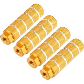 X AUTOHAUX 4pcs Aluminum Alloy Rear Foot Pegs Footrests Universal Black for BMX MTB Bike Bicycle Fit 3/8 Inch Axles