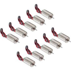 6x10mm Coreless Micro DC Motor DC 1.5-3.7V 35000RPM Micro Motor for Airplane Model RC Toys - (10 Pcs)