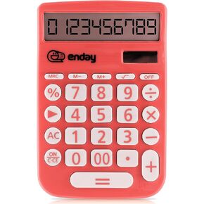 Calculator for Students Blue, Basic Calculator 12 Digits Solar Powered Calculators Large Display Office Desktop Calculator Four Function Handheld Desk Calculator Perfect for Office & School-by Enday