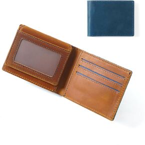 HIFA Leather Wallet for men, Mens wallet – Soft Touch Rustic Leather, RFID blocking, Extra Capacity with 2 ID Slot, Compact Convenience and Ideal Gift - Men's Wallet with 8 Card Slots