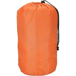 PATIKIL Stuff Sack, 9 x 16 Inch Waterproof Outdoor Storage Sack Portable Drawstring Dust Flap Bag for Camping, Orange