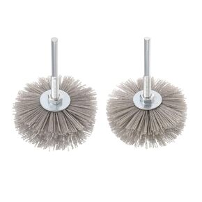 uxcell Nylon Wheel Brush 240 Grits 180 Grits Abrasive Grinding Head with 6mm Threaded Shank 2pcs