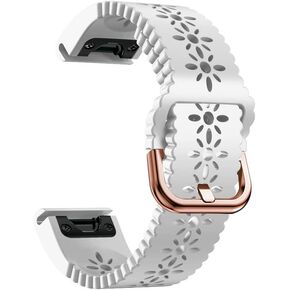 AHGDDA 20mm Silicone Smart Watch Strap For Garmin Fenix 7S 6S Pro Quick Release Easy Rose Gold Buckle Wristband Bracelet Fenix 5S/5S Plus Accessories