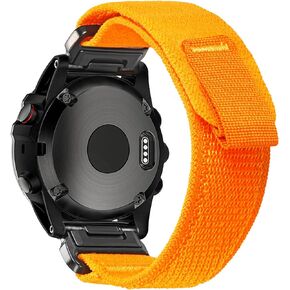 متوافق مع Garmin، حزام رياضي من النايلون Trail Loop لسلسلة fēnix/Forerunner/Approach/MARQ/quatix/D2، حزام بديل متين للرجال