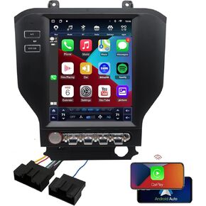 for Ford Mustang Radio Upgrade 2015-2023,Android Stereo Replacement,Touch Screen,8core CPU,4GB RAM,Carplay and Android Auto,Keep SWC and Factory Camera