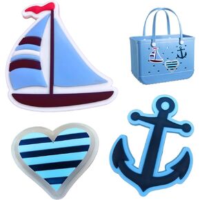 DCHT 2 Pcs Decoration Charms for Bogg Bag Accessories Charms,Momlife Bag Charms for Beach Tote Bag Rubber Beach Bag Accessories