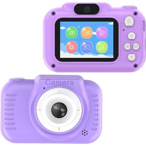 VisionKids ترقية كاميرا الصور الشخصية للأطفال، هدايا عيد الميلاد للأولاد الذين تتراوح أعمارهم بين 3-8، 1080P HD كاميرات فيديو رقمية للأطفال الصغار، مع بطاقة SD سعة 32 جيجابايت (أصفر)