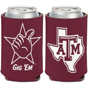 WinCraft NCAA Texas A&M Aggies (1-Pack) 12 oz. 2-Sided Can Cooler