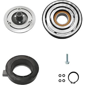 A/C Compressor Clutch Assembly Kit Plate Pulley Bearing Coil 101290C Replacement for 1996-2006 Ford Mustang 8 CYL 4.6L, AC Air Conditioning Compressor Clutch Coil Auto Repair Kit