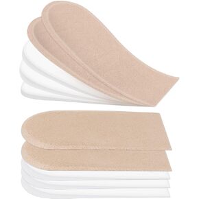 10 Pcs Heel Lift, 4-Layer 1 Inch Heel Lifts for Women and Men, Stackable Heel Lifts for Leg Length Discrepancy, Adjustable Orthopedic Heel Lift (Cloth Surface + Gel)
