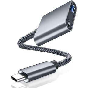 محول كاميرا كابل Basesailor USB C OTG مع مصدر طاقة، شحن من النوع C إلى 60 وات PD وشاحن مقسم USB 3.0، Thunderbolt 3 لـ Google TV Chromecast 2020، MacBook، iPad Pro Air 4 5 Mini 6، S21 S22 in Kuwait