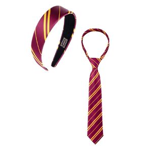 kitihoney Wizard Costume Accessories Women Vivid Burgundy Red and Yellow Stripe Headband Tie Adult Halloween Magic Cosplay Party Hair Accessory