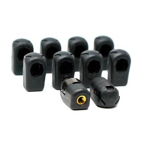 Gas Strut End Fittings for 10mm Ball-Stud (10 Pack) - Large Black M6 Female Thread Brass Insert - Gas Spring Strut Lift Support Sockets RT-60-00008 (10)