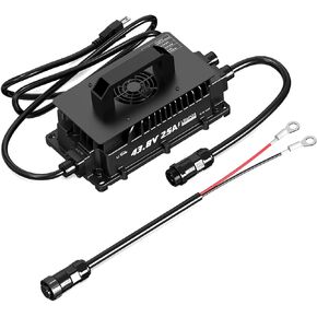 LiTime IP65 Waterproof 43.8V 25A Lithium Battery Charger for 36V(38.4V) LiFePO4 Lithium Battery, Wide Applications for Golf cart, RV, 36V trolling Motor