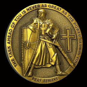 Armed Soldier Christian Challenge Coin Bible Verse Pocket Token Military Gift Lucky Coin