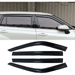 Rain Guards for 2020 2021 2022 2023 Toyota Highlander L LE XLE XSE Limited Platinum Hybrid, Side Window Wind Deflectors
