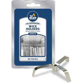Aluminum Wick Holders – 50 Pack (Approx.) – for Stand Up Wicks in Oil Cup Candle - Multipurpose Use – by Ner Mitzvah