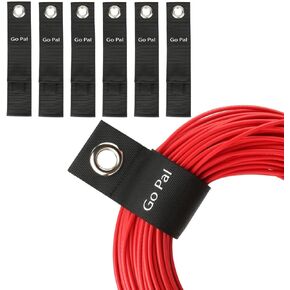 منظم حامل سلك تمديد Go Pal HS1 مقاس 13 بوصة (6 عبوات) أشرطة تخزين شديدة التحمل للكابلات والخراطيم والحبال والجراج وفي الداخل والخارج in Kuwait