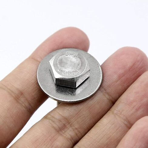 (10 مجموعات) 5/16-18x1/2 بوصة براغي سداسية من الفولاذ المقاوم للصدأ وصواميل غسالات مسطحة ومجموعات غسالات قفل، 304 فولاذ مقاوم للصدأ 18-8، قطر غسالات مسطحة 0.9 بوصة in Kuwait