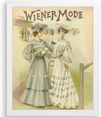 طباعة فنية لمجلة Wiener Mode - 11x14 (غير مؤطرة) | طباعة فنية للأزياء الرجعية | ديكور عتيق | ديكور حائط غرفة المعيشة | ديكور حائط غرفة النوم in Kuwait