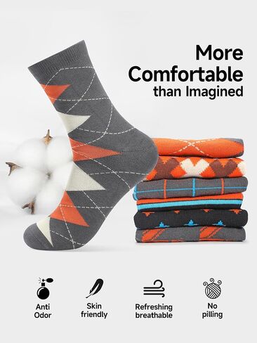 Dress Socks Combed Cotton Anti Odor Quick Dry Moisture Wikcing Size 8-13 Crew Socks in Saudi Arabia