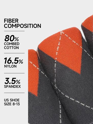 Dress Socks Combed Cotton Anti Odor Quick Dry Moisture Wikcing Size 8-13 Crew Socks in Saudi Arabia