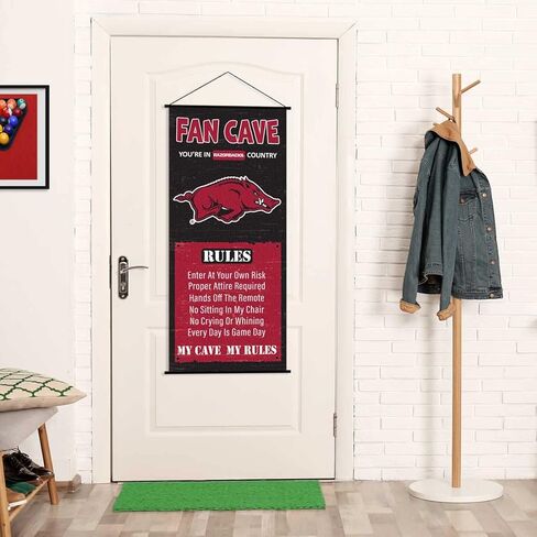 College Flags & Banners Co. Arkansas Razorbacks Man Cave Fan Banner Scroll in Saudi Arabia
