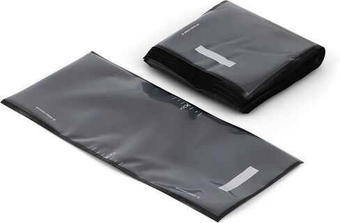 أكياس مانعة للتسرب مقاومة للتفريغ مقاس 27.94 سم × 60.96 سم (50 قطعة) 5 مل (أسود وشفاف) - حافظة طعام من الدرجة التجارية خالية من مادة BPA للتخزين، وفيديو Sous Vide، وحقيبة حفظ الطعام لإعداد الوجبات in Kuwait