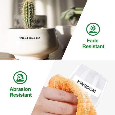 شريط ملصقات من Label KINGDOM مكون من 10 عبوات متوافق مع Brother P Touch TZe231 TZ-231، عبوات شريط ملصقات Tze Tz مغلفة 12 مم 0.47 بوصة لصانع ملصقات Brother PTouch PT-D210 PTD220 أسود على أبيض in Kuwait