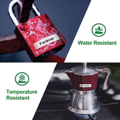 شريط ملصقات من Label KINGDOM مكون من 10 عبوات متوافق مع Brother P Touch TZe231 TZ-231، عبوات شريط ملصقات Tze Tz مغلفة 12 مم 0.47 بوصة لصانع ملصقات Brother PTouch PT-D210 PTD220 أسود على أبيض in Kuwait