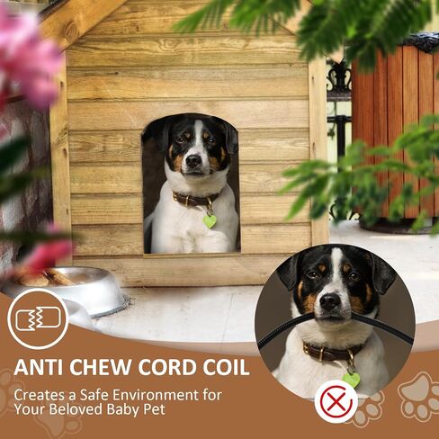 Briidea 140W Dog House Heater, 40℉-140℉ Adjustable Temperature & Anti Chew Cord, Ultra-Quiet & Ultra-Thin Design, Heater for Chicken Coops, Rabbit, Cat, Keep Your Pets Warm in Winter in Saudi Arabia