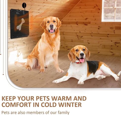 Briidea 140W Dog House Heater, 40℉-140℉ Adjustable Temperature & Anti Chew Cord, Ultra-Quiet & Ultra-Thin Design, Heater for Chicken Coops, Rabbit, Cat, Keep Your Pets Warm in Winter in Saudi Arabia