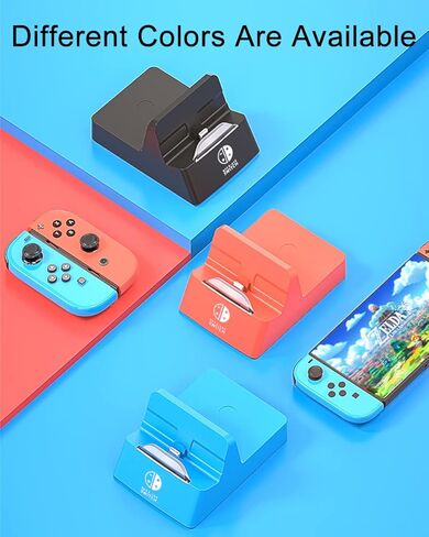 محطة إرساء تلفزيون YIGORN لجهاز نينتندو سويتش، محطة إرساء تلفزيون محمولة بديلة لنينتندو سويتش مع HDMI ومنفذ شحن (3 في 1 قاعدة سوداء) in Kuwait