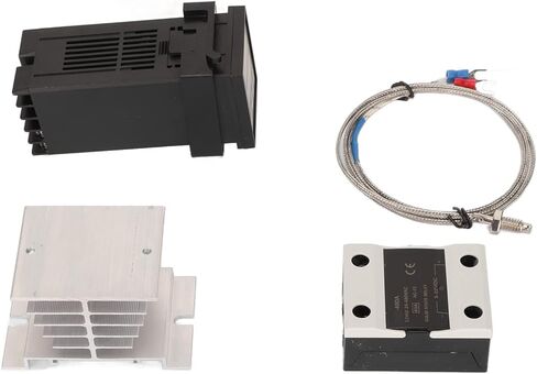 جهاز التحكم الرقمي في درجة الحرارة PID، مجموعة أدوات التحكم في درجة الحرارة مع وحدة حرارية K ومرحل الحالة الصلبة لسخان المزرعة، فرن طلاء المسحوق، 100-240 فولت (40 أمبير) in Kuwait