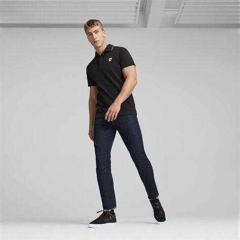 PUMA Men's Standard Scuderia Ferrari Race Polo, Black-SS24 in Saudi Arabia