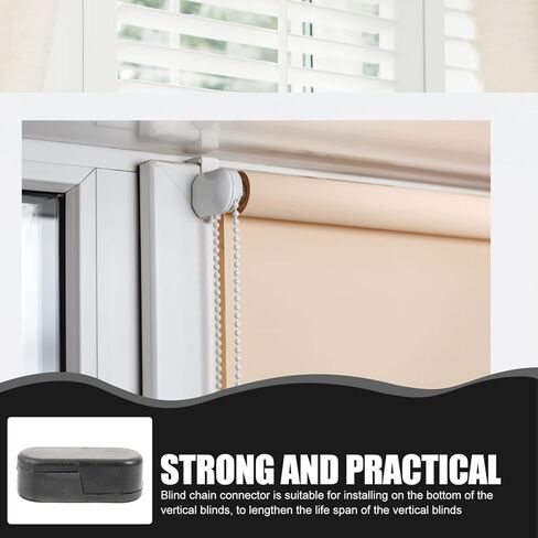 20 قطعة من موصلات سلسلة Healifty ذات الظل الدوار وسلسلة خرز بديلة رأسية رومانية دوارة أعمى سلسلة موصل سلك سلسلة ملحقات للمنزل باللون الأسود in Kuwait