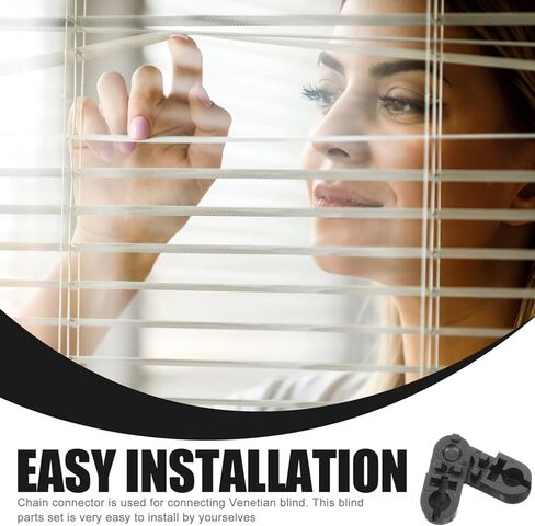 20 قطعة من موصلات سلسلة Healifty ذات الظل الدوار وسلسلة خرز بديلة رأسية رومانية دوارة أعمى سلسلة موصل سلك سلسلة ملحقات للمنزل باللون الأسود in Kuwait