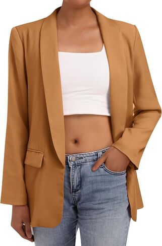 Womens Casual Blazers Long Sleeve Open Front Fitted Blazer Work Office Blazers Jackets with Pockets in Saudi Arabia