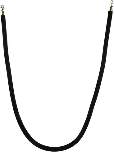 AuInn 8 Feet Velvet Stanchion Rope, Stanchion Queue Barrier Rope Velvet Rope, Crowd Control Rope Barrier, with Mirror Polished Hooks (Black) in Saudi Arabia