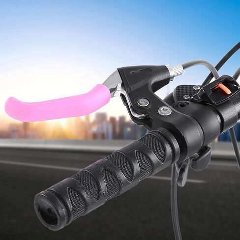 SPYMINNPOO 2Pcs Brake Handle Silicone Sleeve, Mountain Bike Brake Lever Protection Cover (Deep Pink) in Saudi Arabia